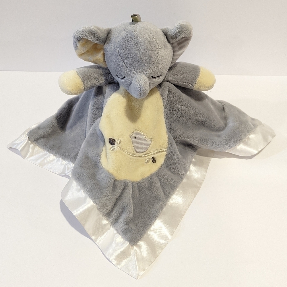 Douglas Grey Elephant Security Blanket Baby Lovey Bird Yellow